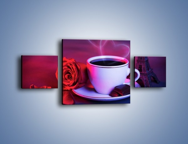 Obraz na płótnie – Kawa dla zakochanych – trzyczęściowy JN411W4