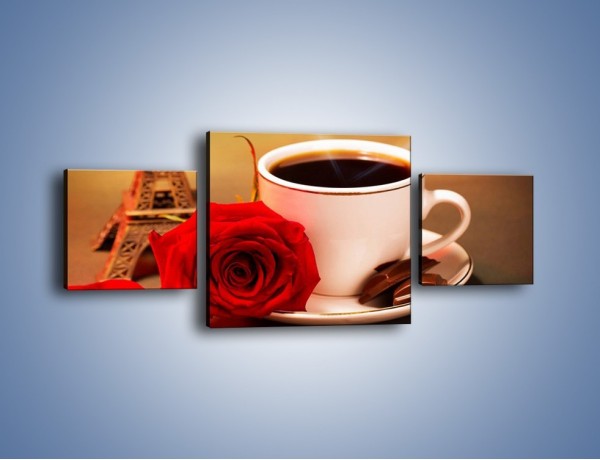 Obraz na płótnie – Kawa pełna miłości – trzyczęściowy JN412W4