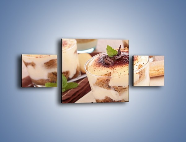 Obraz na płótnie – Mini kawowe desery – trzyczęściowy JN426W4