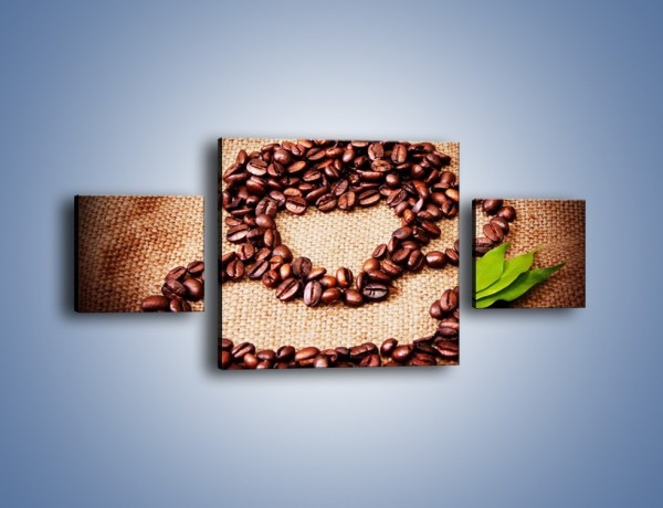 Obraz na płótnie – Wyraźny znak w kawie – trzyczęściowy JN444W4