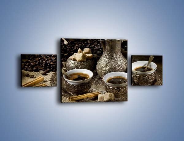 Obraz na płótnie – Tajemnicze opowieści przy kawie – trzyczęściowy JN455W4