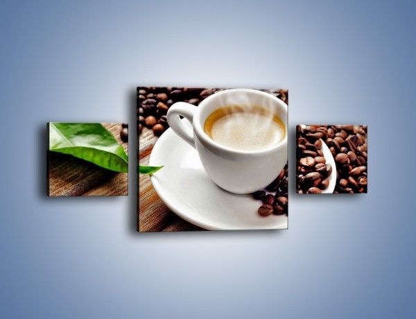 Obraz na płótnie – Letni błysk w filiżance kawy – trzyczęściowy JN470W4
