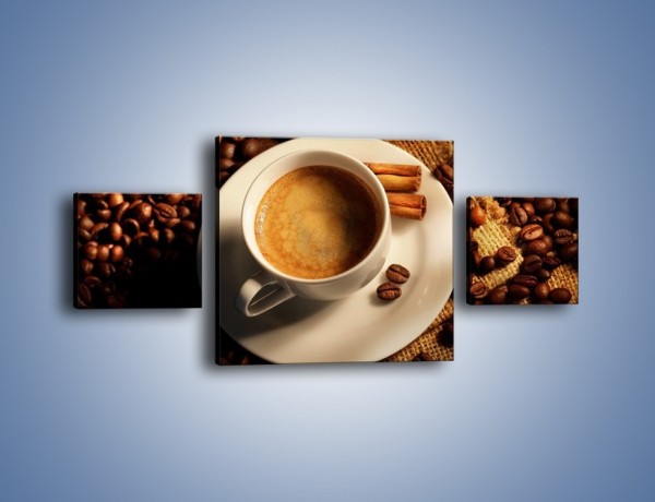 Obraz na płótnie – Tajemnicza historia z odrobiną kawy – trzyczęściowy JN475W4