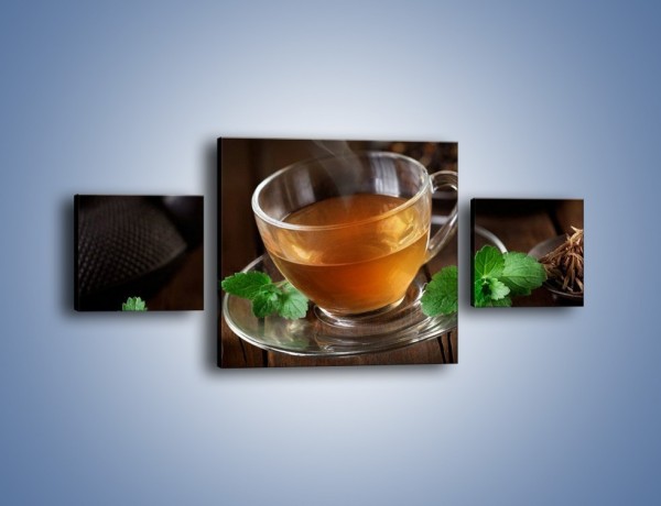 Obraz na płótnie – Mała filiżanka gorącej herbaty – trzyczęściowy JN493W4