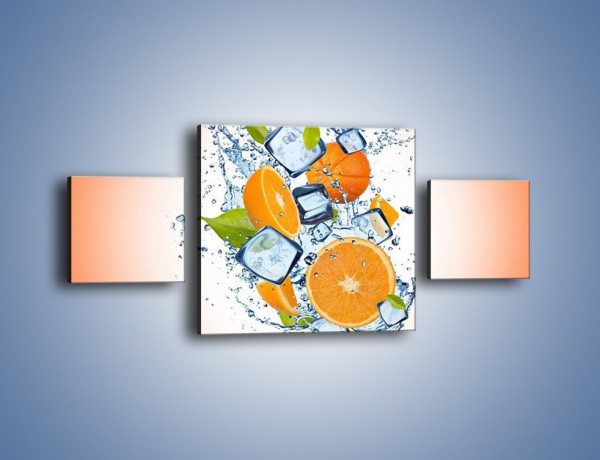 Obraz na płótnie – Pomarańczowe trio w powietrzu – trzyczęściowy JN499W4