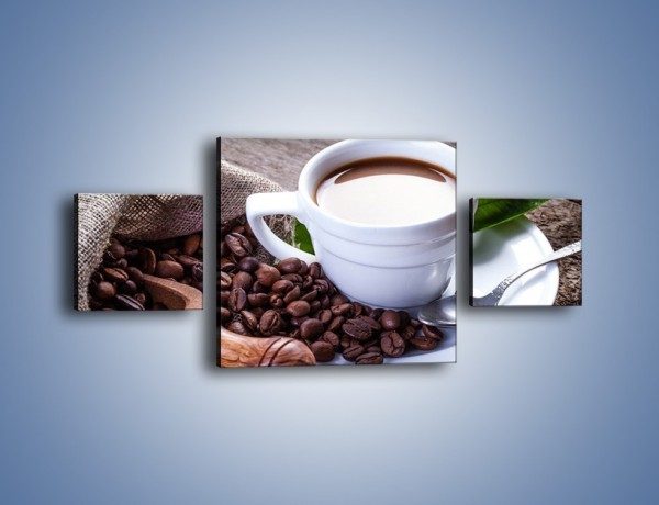 Obraz na płótnie – Dobrze odmierzona porcja kawy – trzyczęściowy JN613W4