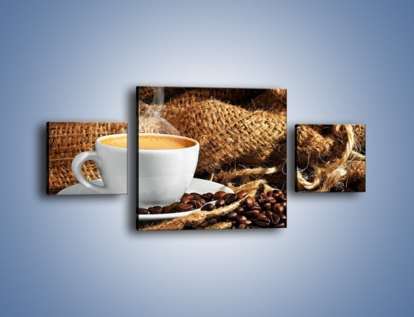 Obraz na płótnie – Upity łyk kawy – trzyczęściowy JN637W4