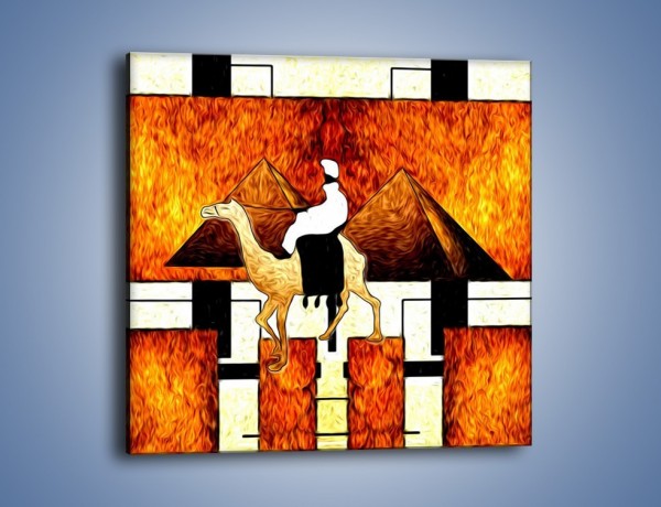Obraz na płótnie – Wędrówka na wielbłądzie – jednoczęściowy kwadratowy GR593