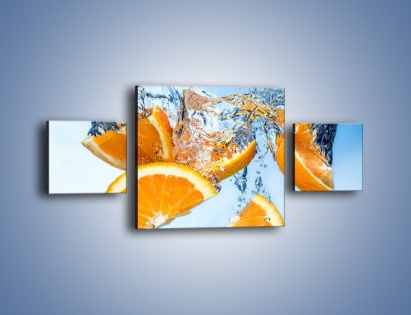 Obraz na płótnie – Pomarańcza mocno zakurzona – trzyczęściowy JN650W4