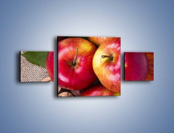 Obraz na płótnie – Jabłka z orzechami – trzyczęściowy JN669W4