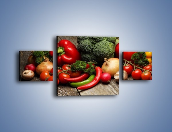 Obraz na płótnie – Warzywa w roli głównej – trzyczęściowy JN726W4