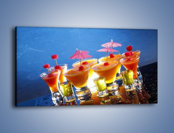 Obraz na płótnie – Tropikalne drinki nocą – jednoczęściowy panoramiczny JN160