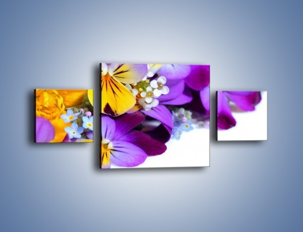 Obraz na płótnie – Ciepłe kolory w kwiatach – trzyczęściowy K442W4