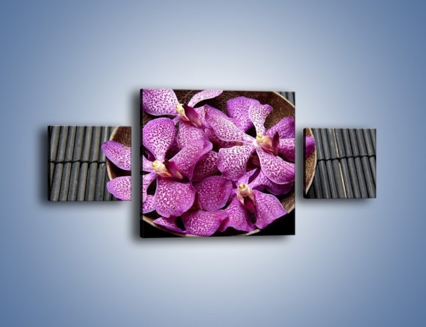 Obraz na płótnie – Półmisek kwiatowych główek – trzyczęściowy K896W4