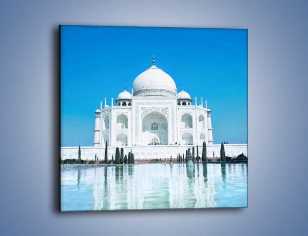 Obraz na płótnie – Taj Mahal pod błękitnym niebem – jednoczęściowy kwadratowy AM077