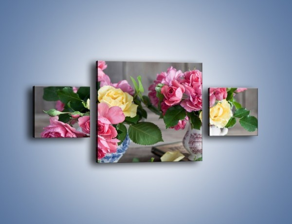 Obraz na płótnie – Róże ścięte nożycami – trzyczęściowy K992W4