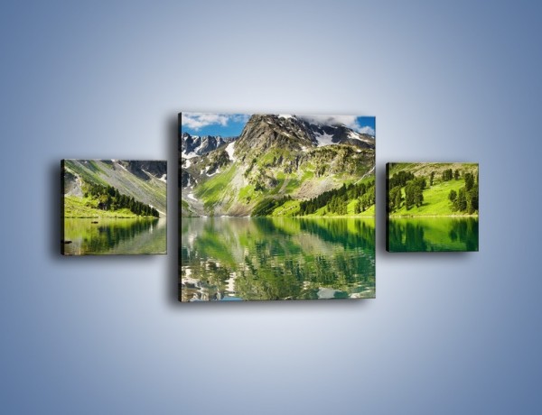 Obraz na płótnie – Góry w wodnym lustrze – trzyczęściowy KN010W4
