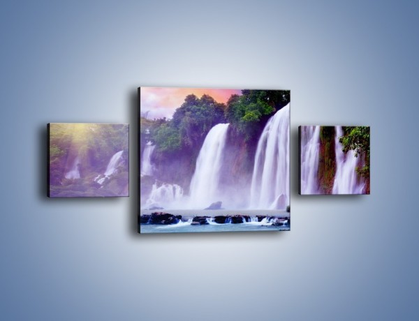 Obraz na płótnie – Wodospady jak z bajki – trzyczęściowy KN026W4