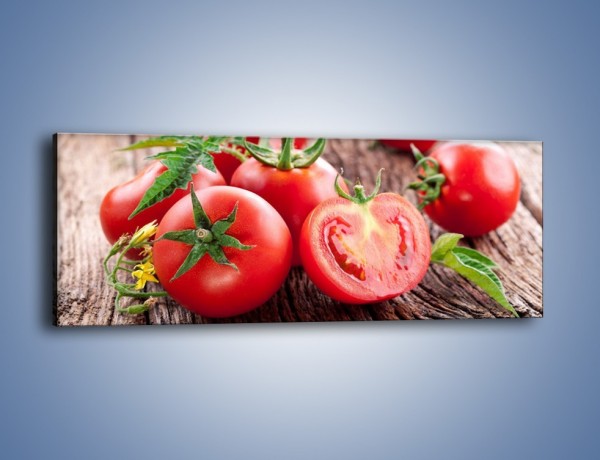 Obraz na płótnie – Pomidorowa uczta – jednoczęściowy panoramiczny JN201