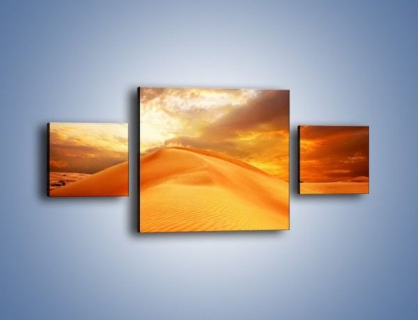 Obraz na płótnie – Słońce zatopione w piasku – trzyczęściowy KN1093AW4