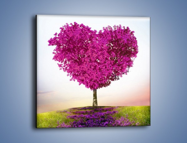 Obraz na płótnie – Miłość w kolorze purpury – jednoczęściowy kwadratowy GR624