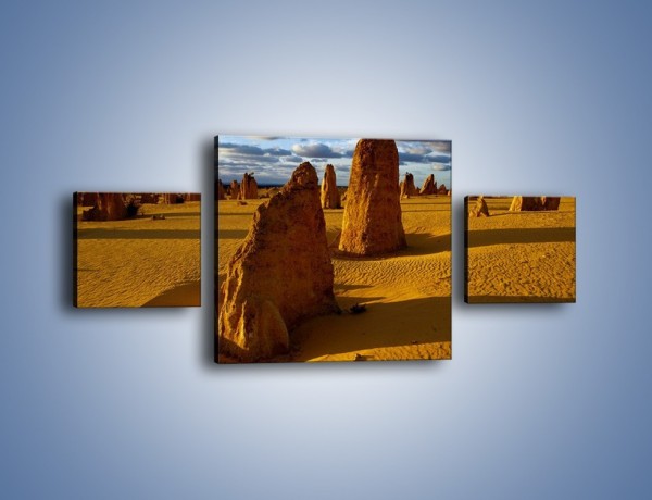 Obraz na płótnie – Kombinacje z piasku – trzyczęściowy KN458W4