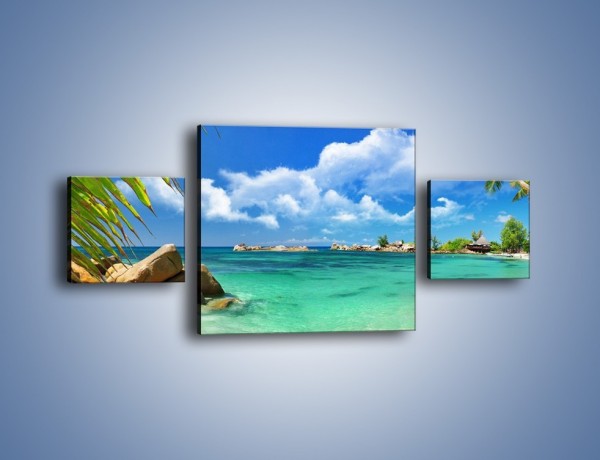 Obraz na płótnie – Tropikalna wyspa z katalogu – trzyczęściowy KN565W4
