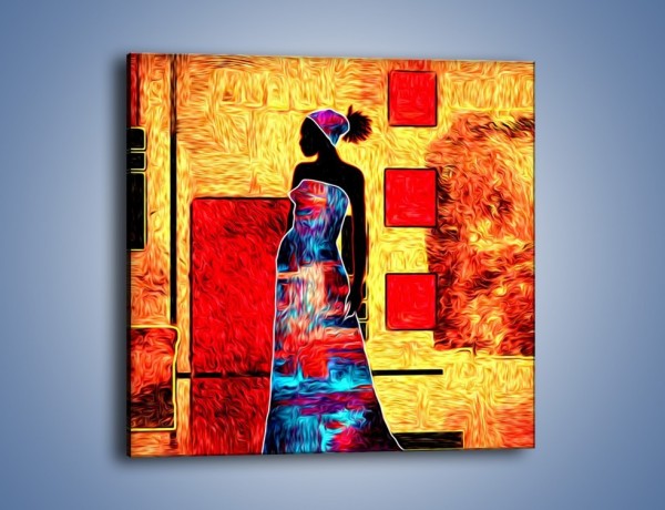 Obraz na płótnie – Kolory rozpalonej afryki – jednoczęściowy kwadratowy GR636