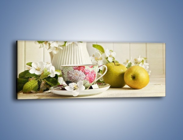 Obraz na płótnie – Poranna herbata u mamy – jednoczęściowy panoramiczny JN233