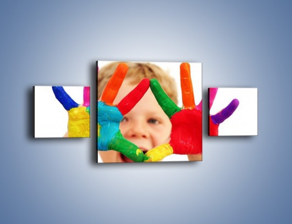 Obraz na płótnie – Kolorowy dziecięcy świat – trzyczęściowy L053W4