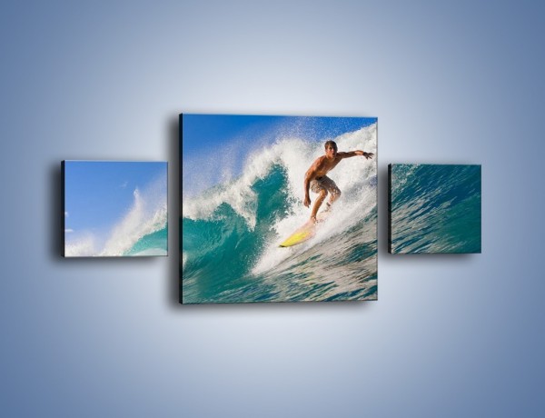 Obraz na płótnie – Surfing w letnim sezonie – trzyczęściowy L132W4