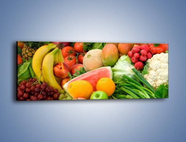 Obraz na płótnie – Mieszanka owocowo-warzywna – jednoczęściowy panoramiczny JN245