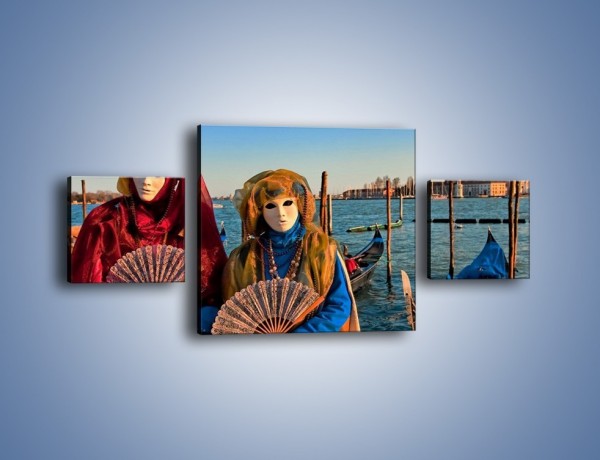 Obraz na płótnie – Wenecja i jej bohaterowie – trzyczęściowy L210W4