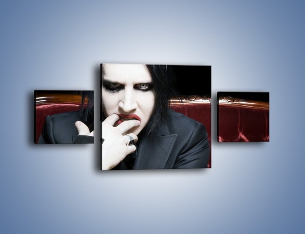 Obraz na płótnie – Manson i jego czarny charakter – trzyczęściowy L240W4