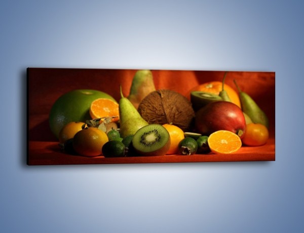Obraz na płótnie – Owocowy stół – jednoczęściowy panoramiczny JN250