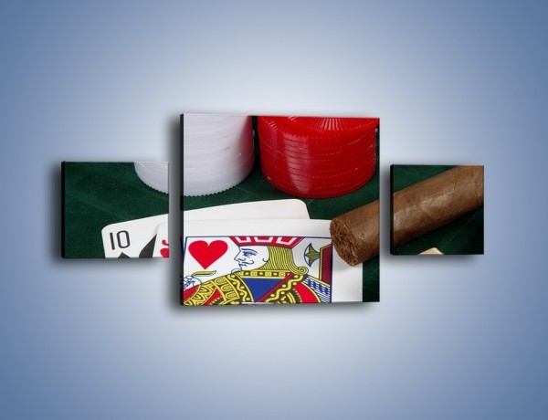 Obraz na płótnie – Męski świat hazardu – trzyczęściowy O121W4