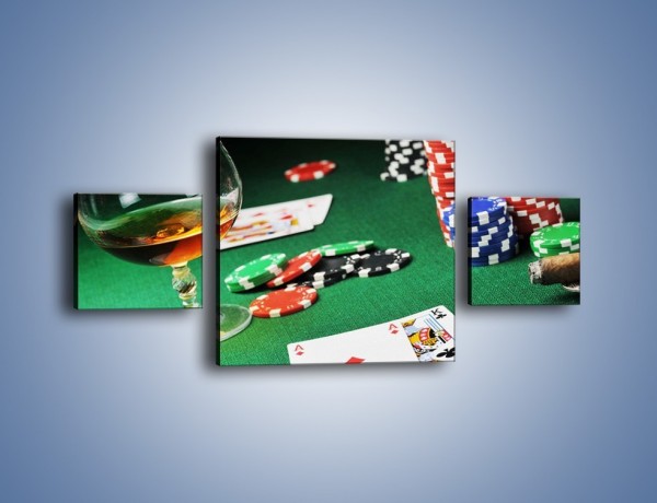 Obraz na płótnie – Mocne wrażenia w kasynie – trzyczęściowy O122W4