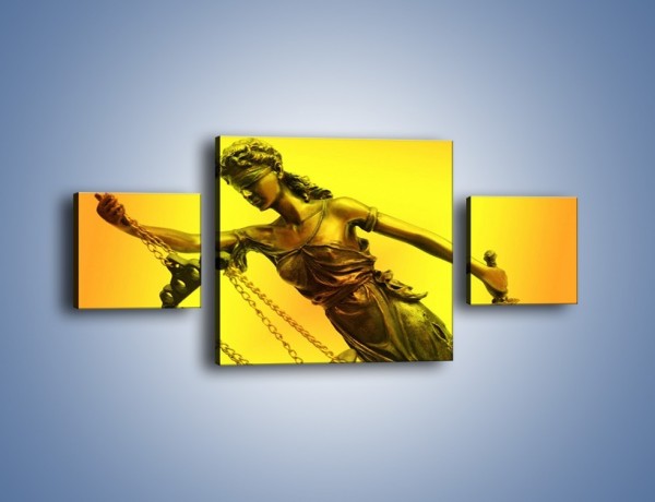 Obraz na płótnie – Figurka ważna w świecie prawa – trzyczęściowy O164W4