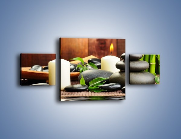 Obraz na płótnie – Masaż przy świecach – trzyczęściowy O176W4