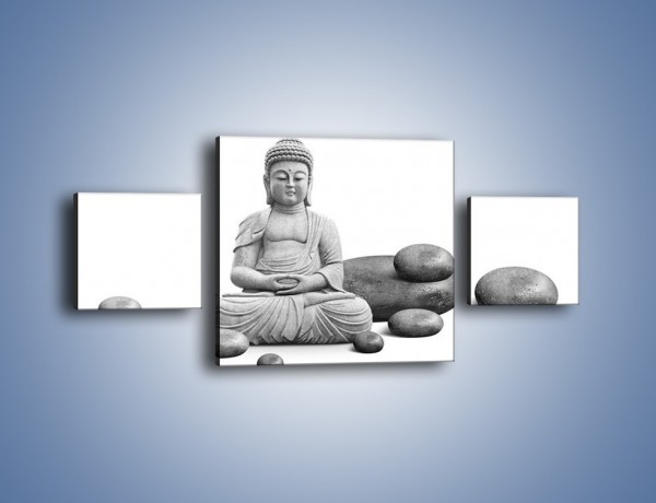Obraz na płótnie – Budda wśród kamieni – trzyczęściowy O229W4