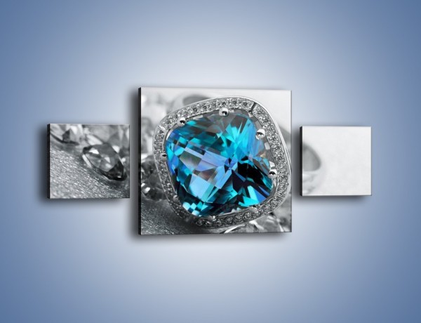 Obraz na płótnie – Rubin i kryształy – trzyczęściowy O255W4