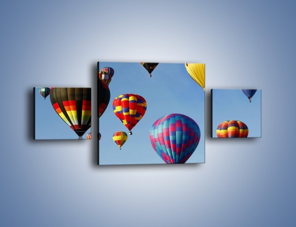 Obraz na płótnie – Kolorowe balony na niebie – trzyczęściowy TM009W4
