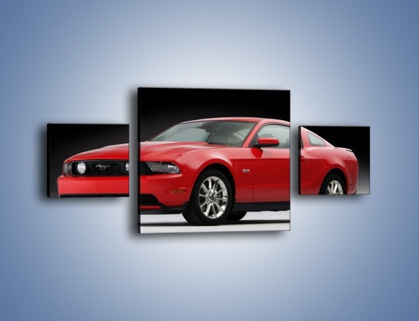 Obraz na płótnie – Czerwony Ford Mustang GT – trzyczęściowy TM052W4