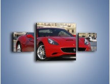 Obraz na płótnie – Czerwone Ferrari California – trzyczęściowy TM057W4