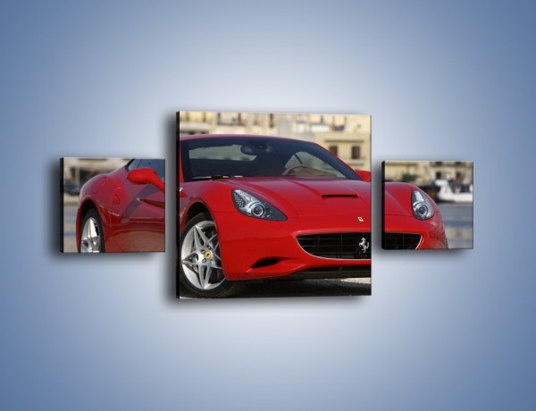 Obraz na płótnie – Czerwone Ferrari California – trzyczęściowy TM057W4