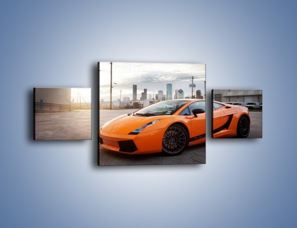 Obraz na płótnie – Pomarańczowe Lamborghini Gallardo – trzyczęściowy TM102W4