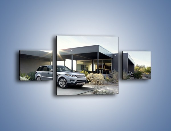 Obraz na płótnie – Range Rover Sport przed domem – trzyczęściowy TM189W4