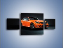 Obraz na płótnie – Mercedes Benz C 63 AMG orange – trzyczęściowy TM192W4