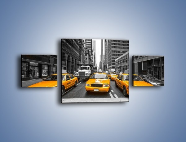 Obraz na płótnie – Żółte taksówki na Manhattanie – trzyczęściowy TM220W4