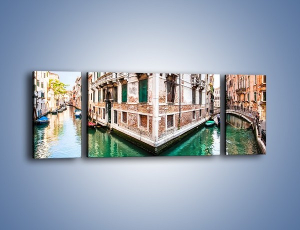 Obraz na płótnie – Skrzyżowanie wodne w Wenecji – trzyczęściowy AM081W5